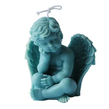 3D Baby Angelas Silikono Žvakių Pelėsių 