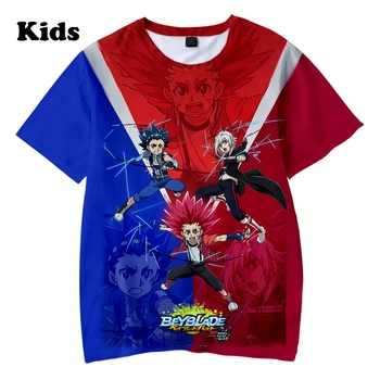 3D Beyblade Sprogo Evoliucija marškinėliai berniukams mergaičių marškinėliai spausdinti Beyblade Sprogo Raidos Vaikams Laisvalaikio Vasaros vaikų 3D marškinėliai