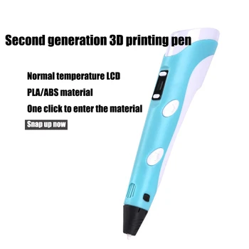 3D Rašiklis Trys D Spausdintuvo Pen Piešimo Su Plastiko 100M PLA/ABS Gijų Kūrybiškumą Gimtadienio Dovana, Originalios Kalėdų Dovanos