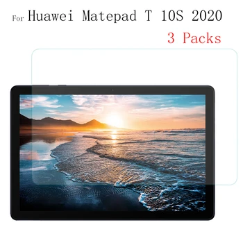 3Piece Už Huawei MediaPad T10s Grūdintas Stiklas Ekrano apsaugos Huawei Matepad T10 T10s AGS3-L09 AGS3-W09 Stiklo Filmai