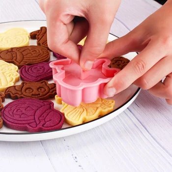 3d Cookie Cutter Nustatyti Sausainių Antspaudas Pelėsių Maker Formos Minkštas Konditerijos Priemonė Helovinas Kepimo