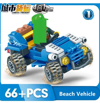 4Pcs/daug Miesto Krovininio Modelio Plytų Savivartis Sunkvežimis Automobilio Statyba Blokai, Rinkiniai Rinkinį Švietimo Žaislai Vaikams