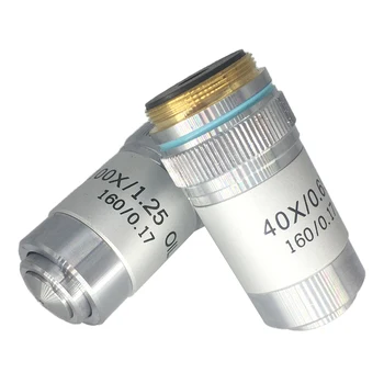 4X 10X 20X 40X 60X 100X Achromatinis Tikslas Objektyvas 195 mm Konjugato Atstumas HD DIN Biologinis Mikroskopas 160/0.17
