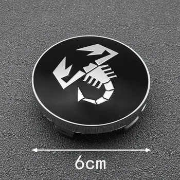 4pc 60mm Abarth skorpionas logotipą, Automobilių Ratų Centras Hub Kepurės Ženklelis Emblema Lipdukas Varantys Dulkėms apima automobilių optikos Reikmenys