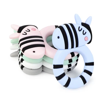 5 VNT Kūdikių Silikono Teether Gyvūnų Formos Animacinių filmų Kramtyti Žaislus 