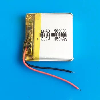 503030 450mAh Lipo baterija polimero ličio akumuliatoriai MP3 GPS DVD bluetooth 