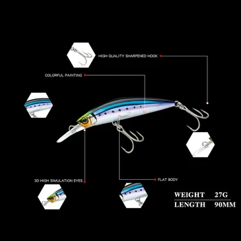 5vnt 11cm 37g Minnow Žvejybos Masalas Wobblers Bionic Masalas Kriaukle avantiūra Nuskendo Žvejyba Jūroje Gėlavandenių Bass Upėtakis Suvilioti Spręsti