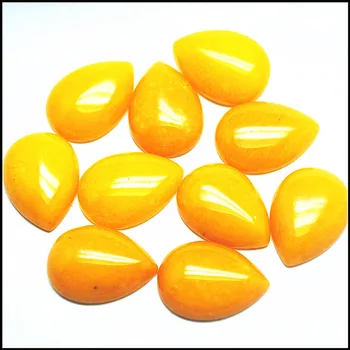 5vnt pobūdžio geltonas akmuo cabochons gem akmens KABINAS apvalios formos ne skylė teardops formos 12mm kaip 14mm 16mm karšto pardavimo rezultatai