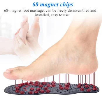 68 magnetas masažas vidpadžiai Unisex Pėdų Akupresūra Batų Įklotai Terapijos Lieknėjimo Vidpadžiai, skirti Svorio Padų Fascitas pagalvėlės