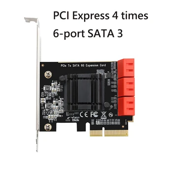 6Gbps PCI Express ASM1166 PCIe į sata 6G plėtros Kortelę ar sata 3.0 adapteris HUB 