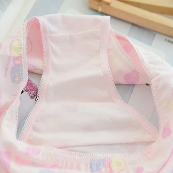 6pcs/pak aukštos kokybės Vaikų mergaičių underwears trumpikės minkštas Medvilnės kelnaitės mielas spausdinti Kūdikių trumpos kelnės maišyti spalvas