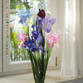 6pcs Šilko Dirbtinių Gėlių Iris Gėlės Vestuves Namų Dekoro 