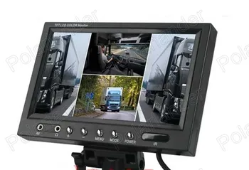 9 colių Spalvotas TFT LCD Automobilinis Monitorius Su 2-kanalų vaizdo įvestis DVD VCD Atbulinės eigos vaizdo Kamera aukštos kokybės