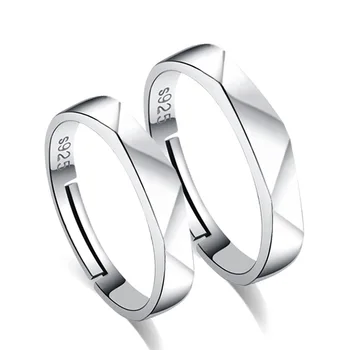 925 sterlingas sidabro mados mėgėjams'couple žiedai, papuošalai ponios moteris moteris vyras vyrų žiedas didmeninės juvelyrikos lašas laivybos