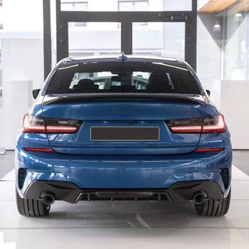 ABS Blizgus Juodas Galinis Kamieno Spoileris BMW 3 Serijos G20 G28 2019 2020 Galinio Sparno Spoileris bagažinės atidarymas
