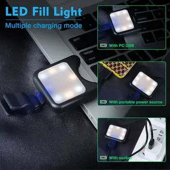 APEXEL Įkraunamas USB Įkrovimo baterijos įkrovimo Selfie Portable LED Žiedo Užpildyti Šviesos, Kamera, skirta 