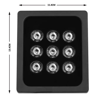 AZISHN VAIZDO 9pcs Matricos LED SPINDULIŲ šviestuvas infraraudonųjų SPINDULIŲ Šviesos Lauko CCTV Užpildyti Šviesos Naktinio Matymo VAIZDO Stebėjimo Kamerą