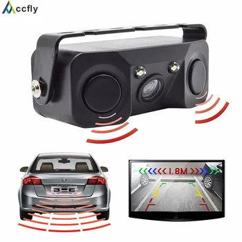 Accfly Automobilio galinio vaizdo atvirkštinio atsarginės automobilių stovėjimo aikštelė HD kamera 170 laipsnių Automobilių Parkavimo jutiklis Radaro detektorius transporto priemonių galinio vaizdo kamera