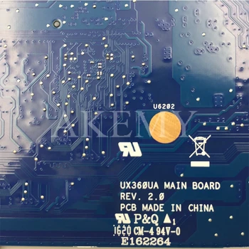 Akemy Viršuje konfigūracija Nešiojamojo kompiuterio motininė Plokštė, Skirta Asus UX360UAK UX360UA UX360U Mainboard 60NB0C00-MB8000 16GB RAM I7-7500 PROCESORIUS