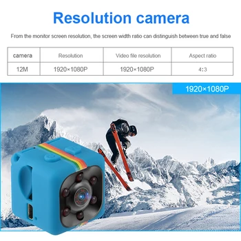 Alloet SQ11 1080P HD Mini IP vaizdo Kamera DVR Judesio Aptikimo Naktinio Matymo Vaizdo Sporto DV, Vežančių Laikomo Fotoaparato Elementai