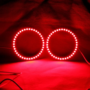 Angel Eyes Įvairių Spalvų RGB LED posūkių Žibintas Žibintai DRL Nuotolinio Komplektas - 2VNT (60/70/80/85/90/94/100/106/110/115/120/126/140 MM)