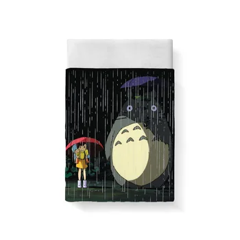 Animacinių Filmų Totoro Patalynė Patalynė Rinkinys King Size Šalikas Patalynės Komplektai, Childs Animacinių Filmų Karalienė Šalikas Rinkiniai Prabanga Paklode
