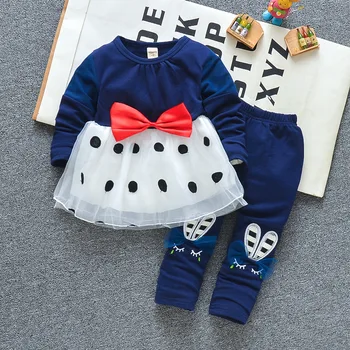 Animacinių filmų mergina drabužių kostiumas 2020 m. pavasarį ir rudenį modeliai mergytę kūdikį polka dot sijonas drabužių, kombinezonas mergaitėms mados kostiumas
