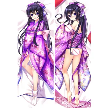 Anime Dienos Gyventi Yatogami Tohka Seksualus Kimono Kūno Anime Merginos Dakimakura Patalynės Otaku Waifu Hugging Moterų Pagalvės Užvalkalą Dangtis