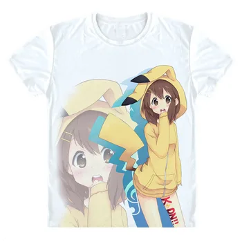 Anime K-On Marškinėliai K-On Mio Akiyama Azusa Nakano Marškinėliai Japonijos Garsaus Animacijos Vyrai moterys T-shirt Mielas Cosplay custom Tee