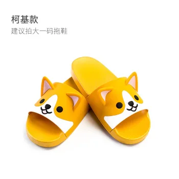 Anime mielas corgi eskimų Sibiro Haskis sandalai animacinių filmų cosplay oranžinė katė British shorthair katė vasarą pora šlepetės mielas dovana