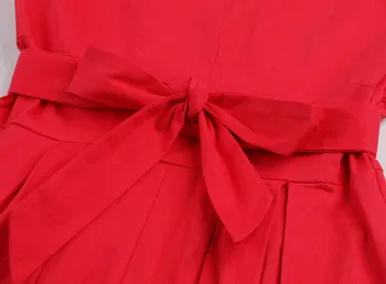 Aovica Moterų Drabužių Vasaros Retro 50s 60s Raudona Tamsiai Mėlyna Suknelė Taškų Pinup Rockabilly Seksualus Šalies Tunika Suknelės, Vestidos de fiesta