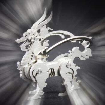 Aukštos Kokybės Briedžių/Dragon Gyvūnų Nerūdijančio Plieno 3D Metalo Rinkiniai Įspūdį Surinkimo Modelis Kūrybingi Gimtadienio Apdailos Kolekcijos Žaislas