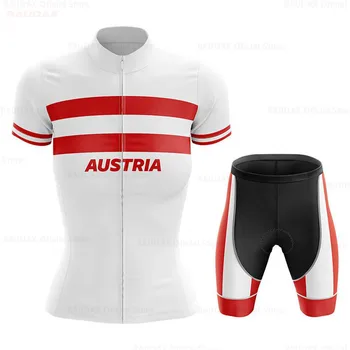 Austrija Pro Moterų Dviračių Nustatyti 2020 m. MTB Dviratį Drabužių Moterų Dviračių Lenktynių Drabužius Ropa Ciclismo Mergina Ciklo Dėvėti Lenktynių Šortai