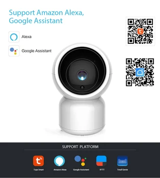 Autoeye Tuya Smart Gyvenimo 1080P IP Kamera 2MP, Bevielis WiFi Saugumo Stebėjimo VAIZDO Kameros darbas su Alexa 