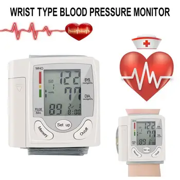 Automatinis Skaitmeninis LCD Riešo Manžetai Kraujo Slėgio Matuoklis Stebėti Širdies ritmas, Pulsas Nešiojamų Sveikatos Skaitiklis Priemonė, Patogus Nešiotis