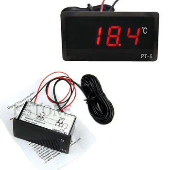 Automobilių Auto Mini Skaitmeninis LCD Ekranas Patalpų Lauko Temperatūros Matuoklis Termometras -40~110Celsius