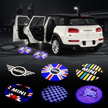 Automobilių Durų Sveiki atvykę Šviesos Logotipą, LED Nuotaika Projektorius, Mini Cooper r55 toksiškas gyvūnijai R56 R60 F54 F55 F56 F60 Optikos Reikmenys