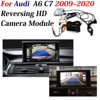 Automobilių Galinio Vaizdo Atsargine Atbulinės Eigos Kamera Dekoderis Audi A6 C7 2009-2020 Originalių 8 Colių Ekranas Modernizavimo Parking Assist 