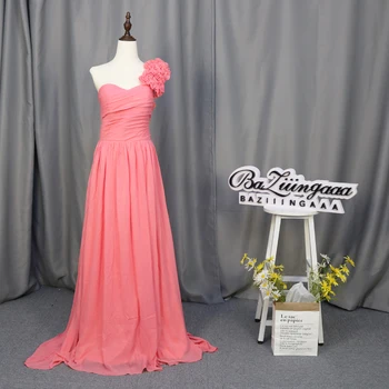 BAZIIINGAAA vientisos Spalvos Ilgą vakarinę Suknelę be Rankovių Peties 3D Didelis Gėlių Dizainas Dešimt Spalvų Šilko Slidinėjimo Susuktų Audinio Oficialų Suknelė