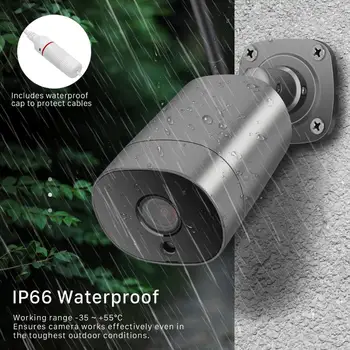 BESDER H. 265 iCSee 5MP IP Kamera, WiFi, Dviejų krypčių Garso Vandal-proof Lauko Saugumo Kameros P2P Pasiūlymas Aptikti Belaidę Kamerą ONVIF