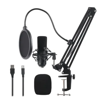 BM700 Kondensatoriaus Mikrofonas, USB Kompiuterio Mikrofonas 192KHZ / 24Bit Aukštos mėginių Ėmimo Normos Karaoke, YouTube Live