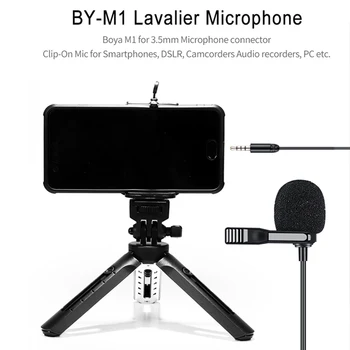 BOYA BY-M1 Mikrofonas 6m Clip-on Lavalier Mini Audio 3.5 mm Apykaklės Kondensatoriaus Atvartas Mic įrašymo Canon / iPhone VEIDRODINIAI Fotoaparatai