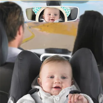 Baby Automobilių Sėdynės Minkšti Pliušiniai Žaislai Gyvūnų Veidrodis, Galinio Vaizdo Bamblys Mobiliojo Barškutis Kūdikiui Kabinti Backseat Žaislas Naujagimių 0~12 Mėnesių