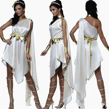 Baltos Seksualus Graikų Deivė Kostiumai Suaugusių Moterų Halloween Carnival Šalies Senovės Graikų Deivė Prarasti Nereguliarus Išgalvotas Suknelė