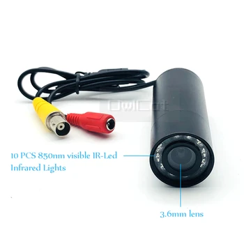 Bendraašis BNC Kabelis Fotoaparato HAINAUT 1080P Juoda Kulka IP66 Rainproof 2MP, Dieną Naktį Infrared Mini IR Kamera