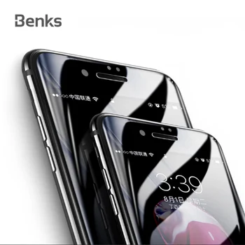 Benks 3D Lenkimo Grūdinto Stiklo iPhone 8 7 6s 6 Plius Screen Protector Cover Apsaugos Priekiniai Filmų 