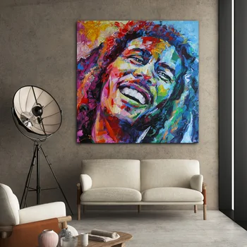 Bob Marley Drobės Tapybos Šiuolaikinės Plakatai ir Spausdina Quadros Sienos Meno Nuotrauką Kambarį Namų Dekoro Cuadros