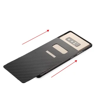 Bosilang Galvanizavimo Slide-Metalo Rėmelis + Anglies Pluošto Tekstūra PC Case for Samsung Galaxy Note 8 