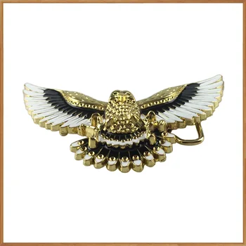 BuckleClub didmeninė emaliuota flying eagle kaubojus, džinsus, dovanų diržo sagtis FP-01348 aukso APDAILA vyrų 4cm plotis, kilpos
