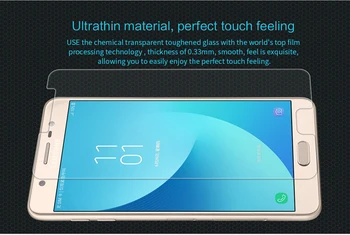Byla dovana) Samsung Galaxy J7 max G615F grūdinto stiklo plėvelė Samsung J7 max screen protector Nillkin stiklo filmas J7 max